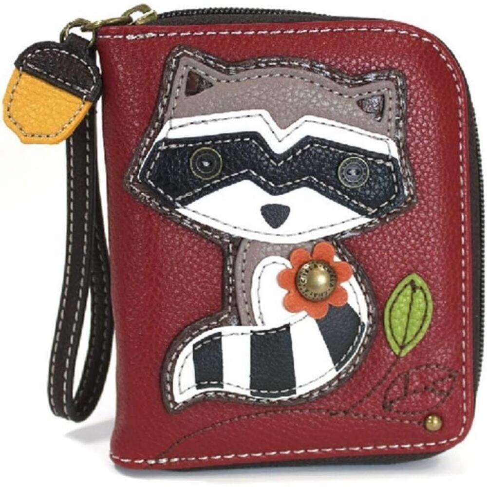 NWT Chala Pal Zip Around Wallet Wristlet, Raccoon
